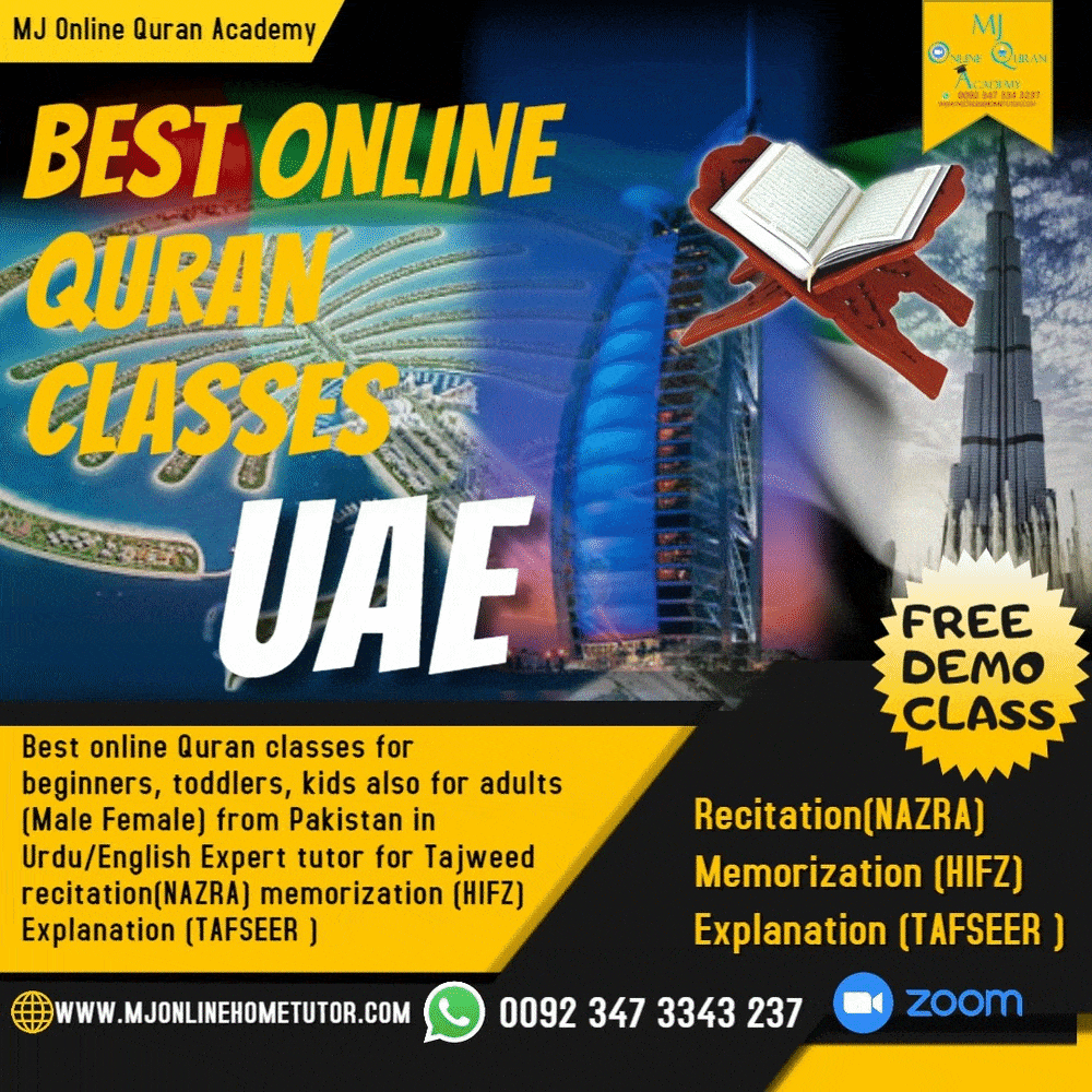 Get the best deals on Online Quran Class ads in UAE. We have 42 Online Quran Class ads under Classes category. ... Dubai , Emirate. No matter where you are living, your age and gender, We teach you Online Quran at your convenient time and days. Start free trial classes with your Quran teacher