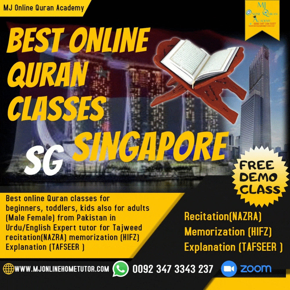 Learn the Quran online with flexible learning schedules in Singapore SG, experienced tutors, personalized video sessions and more