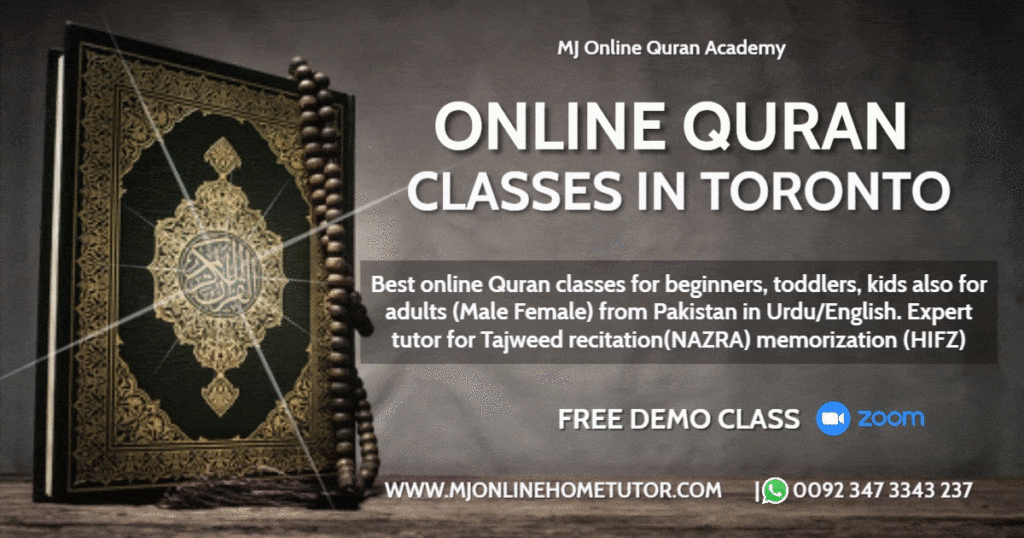 Online Quran in Toronto, Ontario. ... Online Quran with Tajweed for kids ( ages 5 and up ) Separate dedicated timing for every student